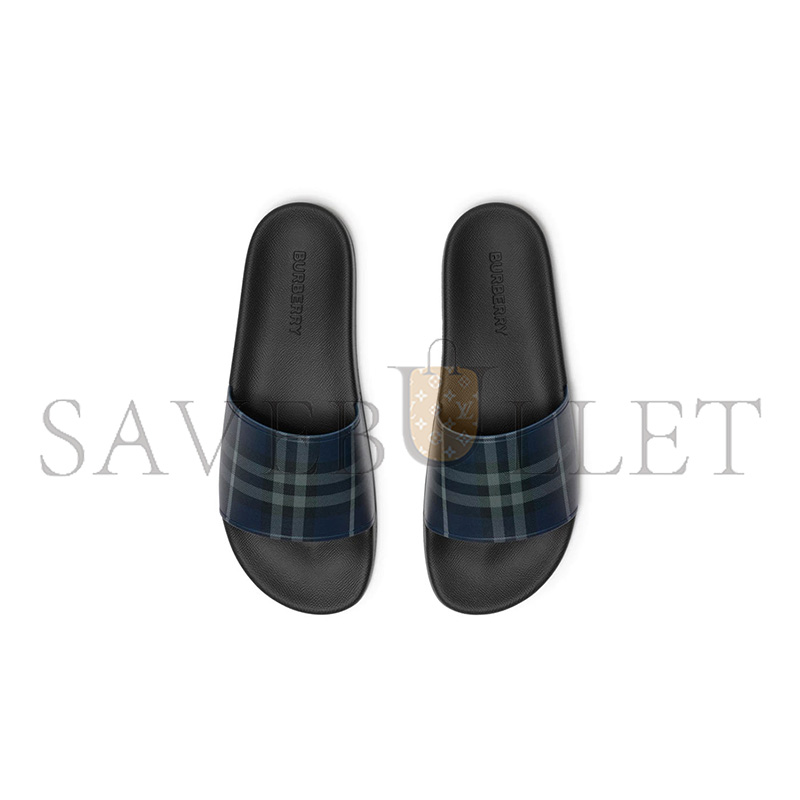 Bv*b*rry furley check slide sandals